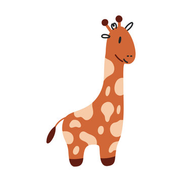 Boho Giraffe soft toy. Boho Baby Nursery Scandinavian Neutral Decor Element. Baby Shower Minimalist Clipart for Newborn