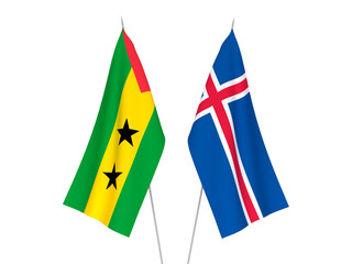 Iceland and Saint Thomas and Prince flags