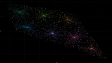 Obraz premium K means clustering with k = 7