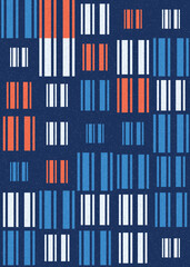Fototapeta premium Abstract Geometric Pattern generative computational art illustration