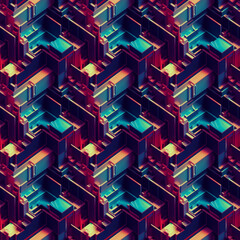 textured pattern geometry isometric seamless