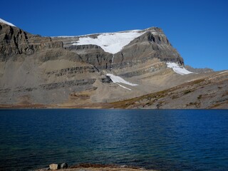 Caldron Lake with Mistaya Mountain in the background