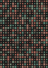 Fototapeta premium Abstract Geometric Pattern generative computational art illustration