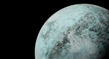 A 3D illustration of an exoplanet. 