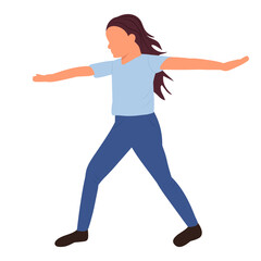 girl on white background isolated vector