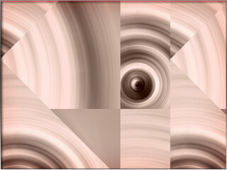 Abstract, Multiple Shapes, Curves, and Shades, within a Border         digital art