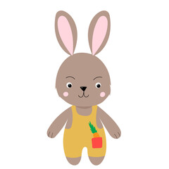 Fototapeta premium rabbit cartoon on white background, isolated