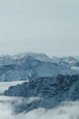 Fototapeta na wymiar Alps mountain range from the distance