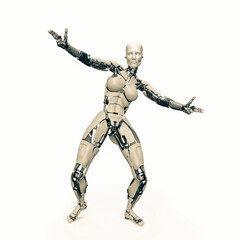 amazing robot is ready to fight