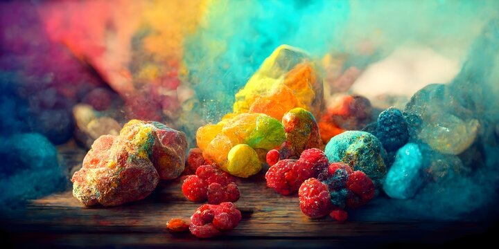 Abstract colorful background. 3d render illustration