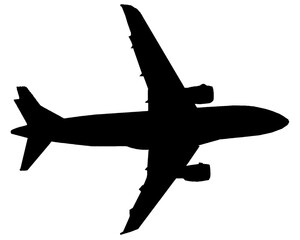 Twin engine jetliner