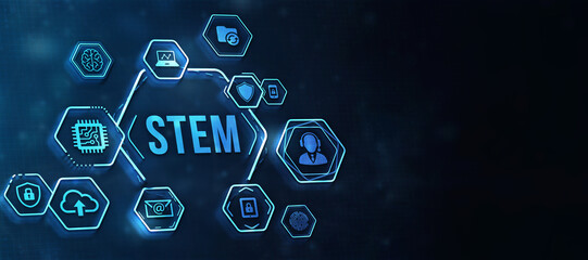 Internet, business, Technology and network concept.Science, technology, engineering and math. STEM concept. 3d illustration. © photon_photo