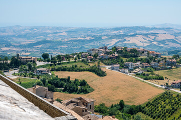 Obraz premium High angle view of the Sanctuary of Civitella del Tronto