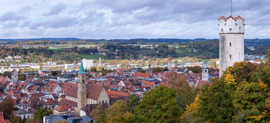 Ravensburg is a city of towers and gates - obrazy, fototapety, plakaty
