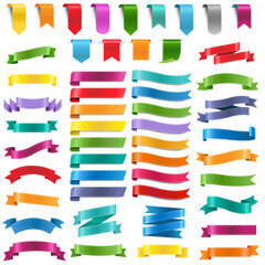 set of colorful ribbons