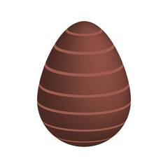 Chocolate Easter eggs. Vector illustration.