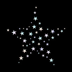 Decorative stars icon. Vector illustration.