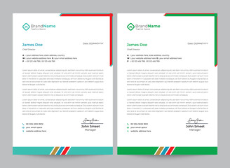 modern corporate letterhead template design