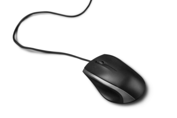 Computer mouse on white background