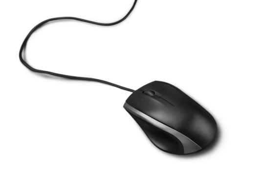 Computer mouse on white background