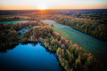 Drone Sunrise in Plainsboro New Jersey