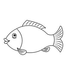 Coloring Book, fish picture series
