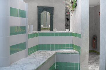 Schöner Spa-zubehör im Wellness Center