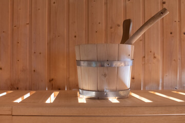 Sauna Zubehör in einer Sauna