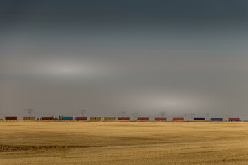 Rolling stock across the prairies Kathryn Alberta Canada