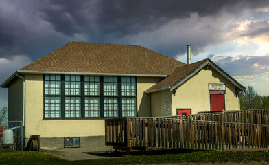 Historic school house from Penhold Alberta Canada