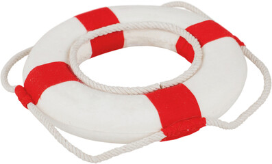 Red Lifebelt isolated on white background