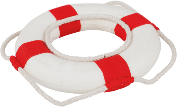 Red Lifebelt isolated on white background - Powered by Adobe