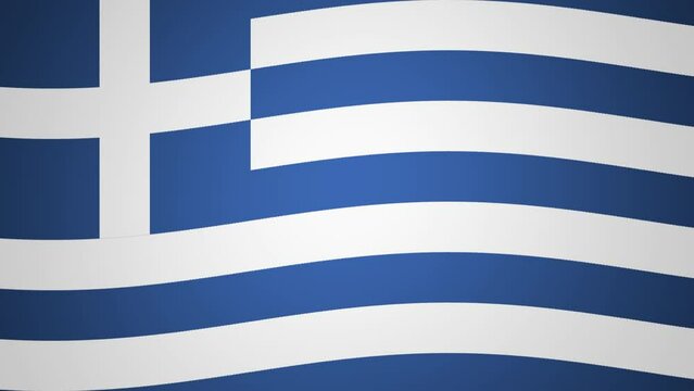 Greece Waving Flag Looping Animation Background