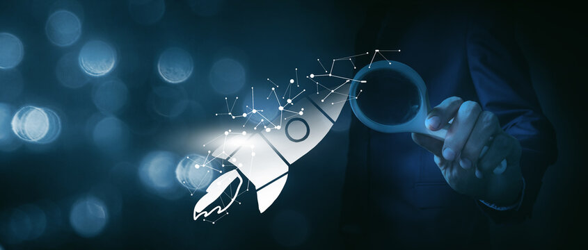 concept of fast business success.