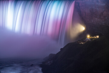 Niagara waterfall long exposure in the evening