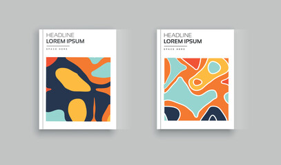 Avalon Retro Abstract Shapes. Geometric Cover Design.
Organic abstract shapes.