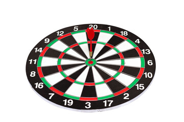 The darts hit the target. Darts game, no background. Successful business concept, leadership and victory