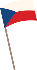 Czech flag icon cartoon vector. Republic travel. Country region