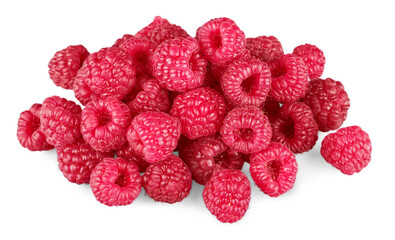 Sweet raspberry isolated on white background cutout