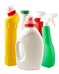 Packaging household chemicals for recycling - obrazy, fototapety, plakaty