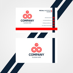Business card vector flat design template