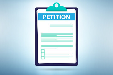 Petition application concept with form