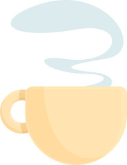 Hot coffee cup icon cartoon vector. Sleep disorder. Insomnia bed