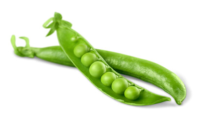 fresh green peas isolated