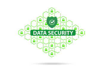 Data security in cybersecurity concept