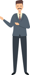 Fototapeta premium Male teacher icon cartoon vector. School man. Student class
