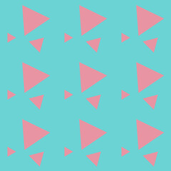 Seamless vector pattern made of cute triangles, popular colors