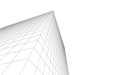 Fototapeta na wymiar Modern architecture building vector 3d illustration