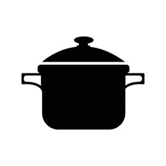 Cooking food casserole dish icon | Black Vector illustration |