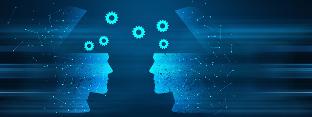 Concept of brainstorming, sharing knowledge of each other